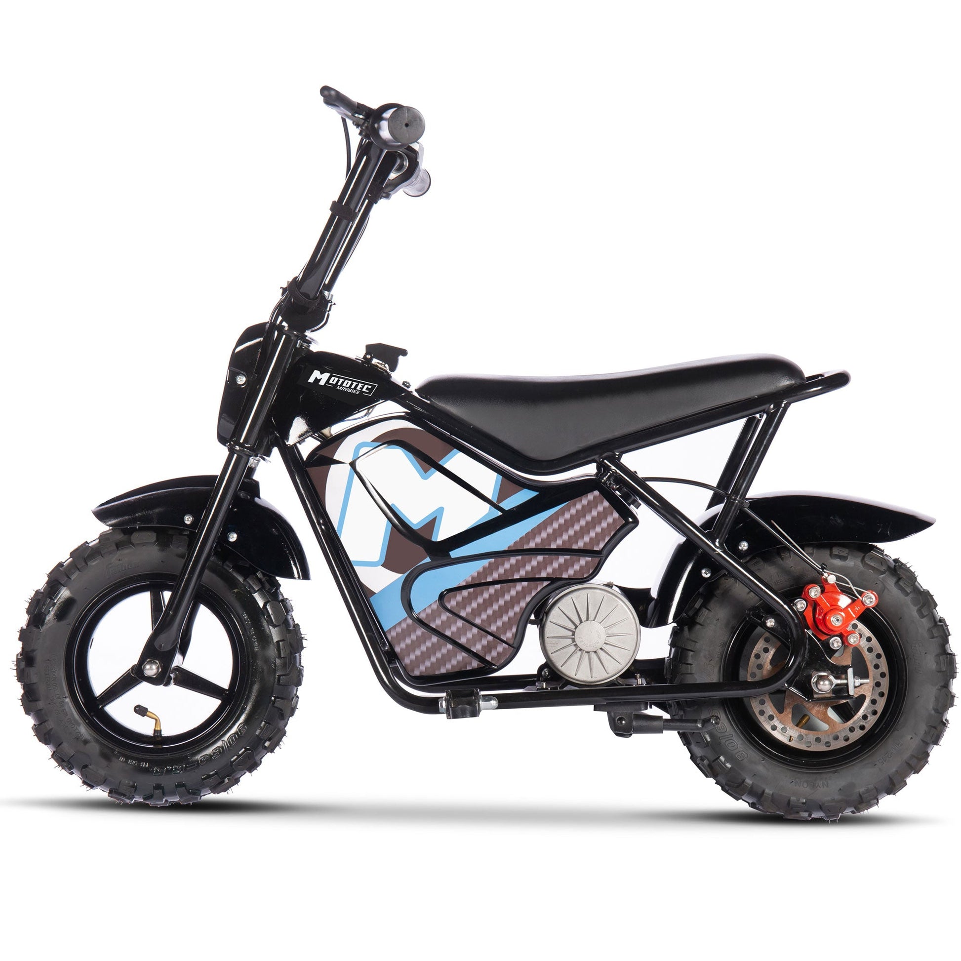 MotoTec 24v 250w Electric Mini Bike Black - Image 4