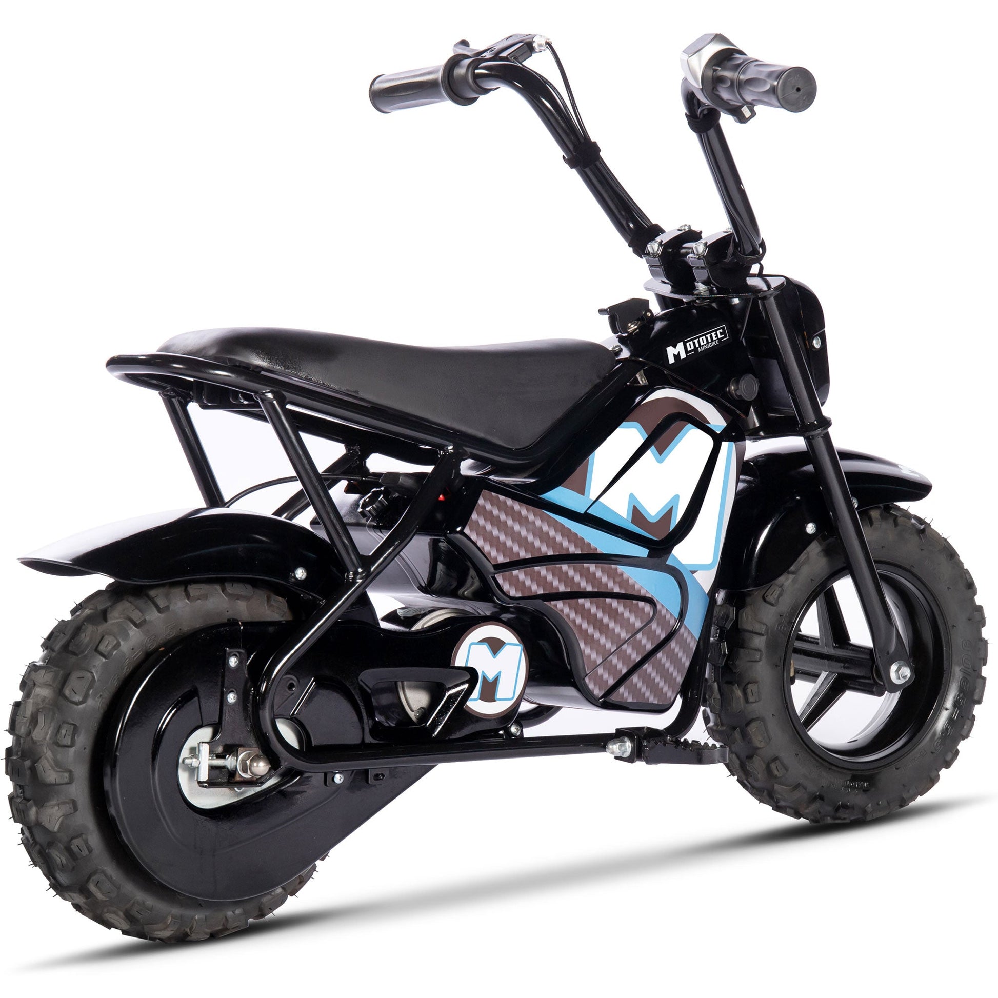 MotoTec 24v 250w Electric Mini Bike Black - Image 2