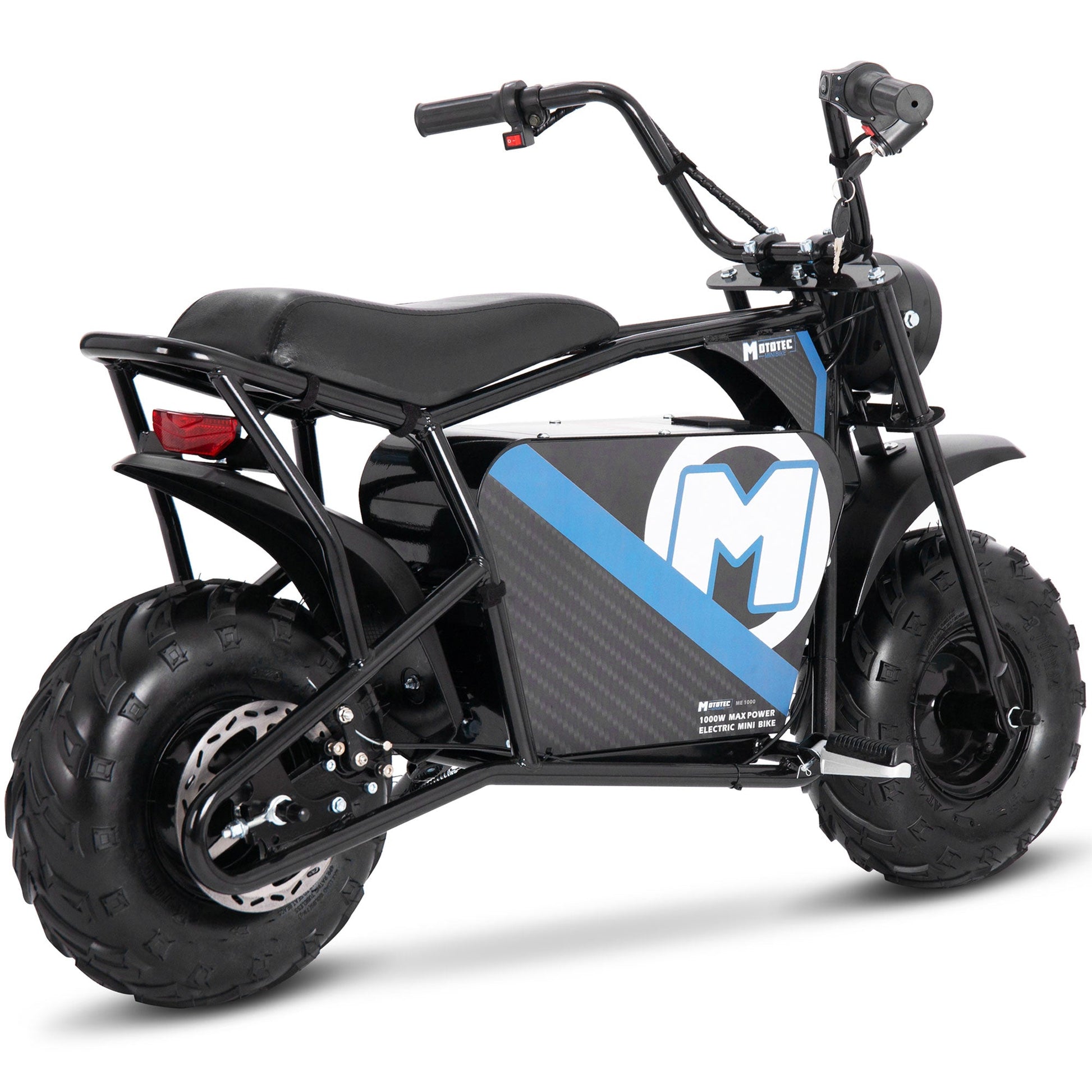 MotoTec 48v 1000w Electric Mini Bike Black - Image 4