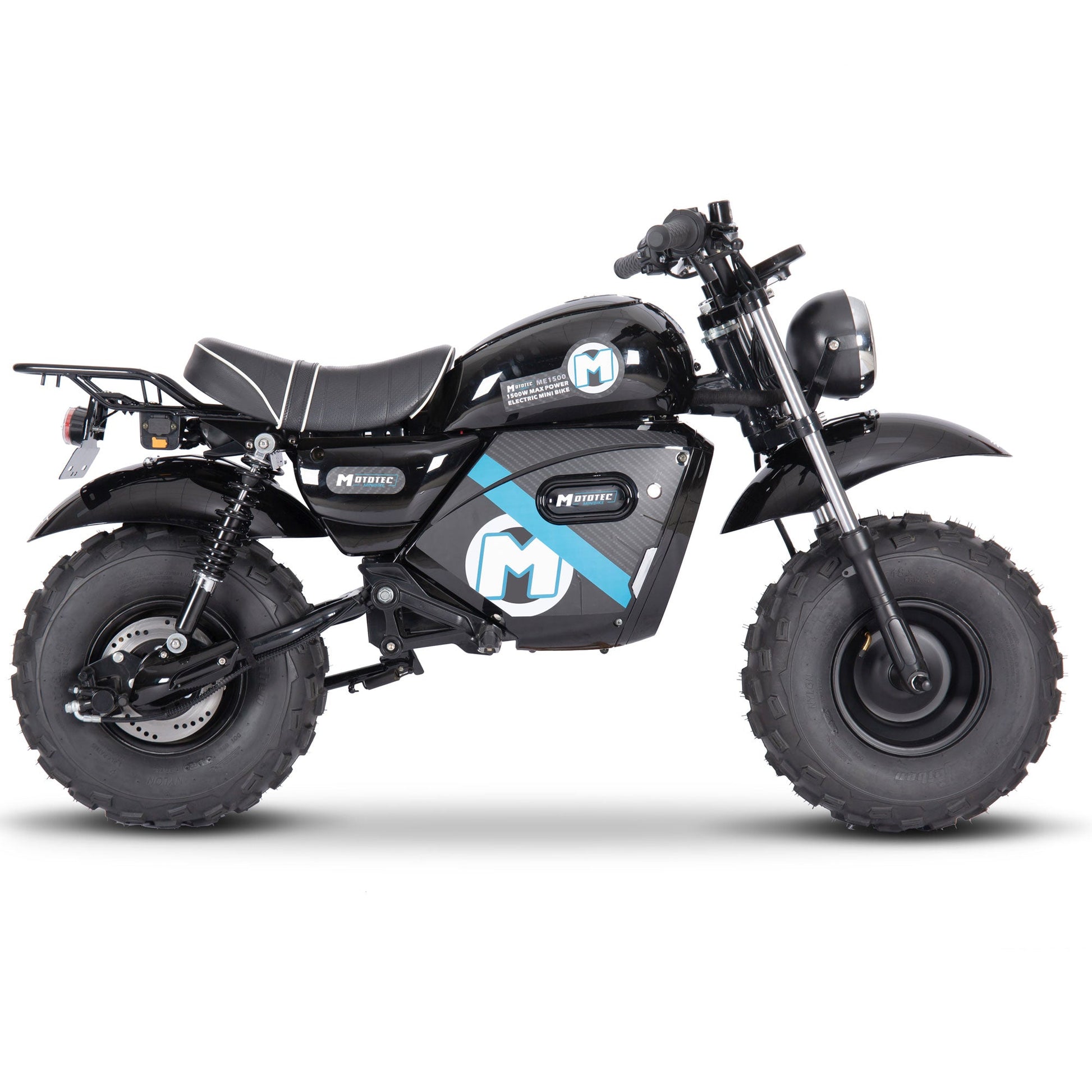MotoTec 60v 1500w Electric Minibike Lithium Black - Image 3