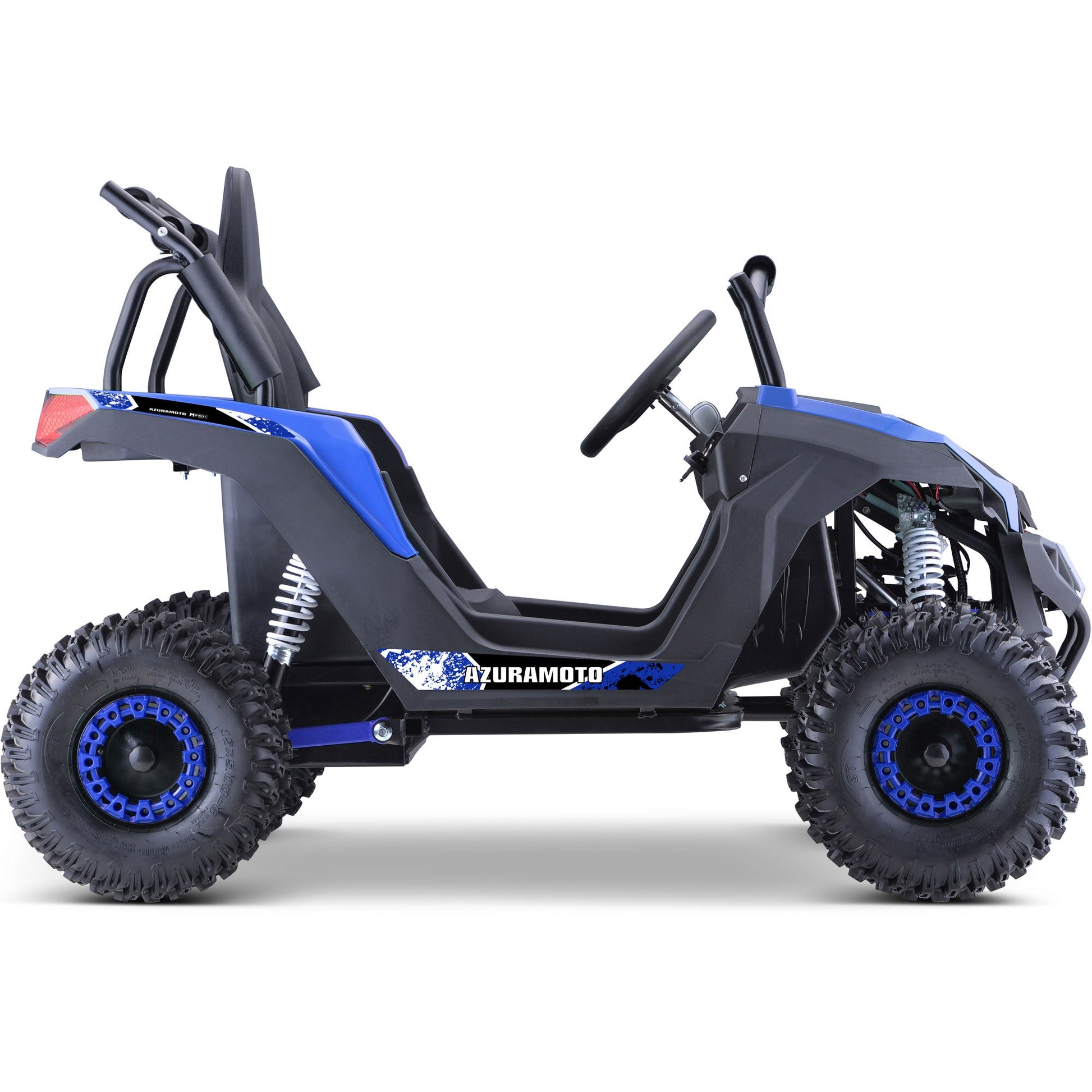 MotoTec Raider Kids UTV 48v 1200w Full Suspension Blue - Image 5