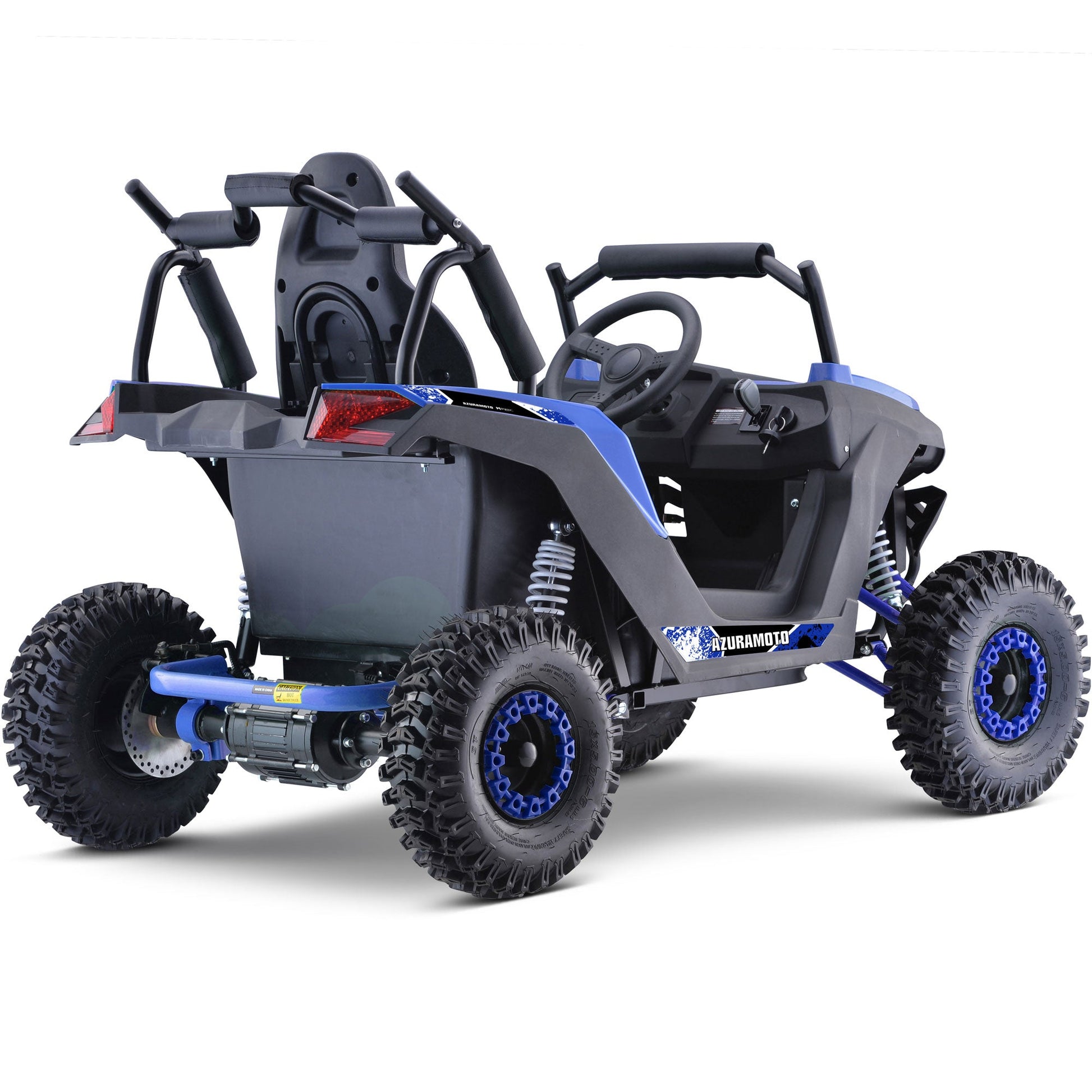 MotoTec Raider Kids UTV 48v 1200w Full Suspension Blue - Image 2