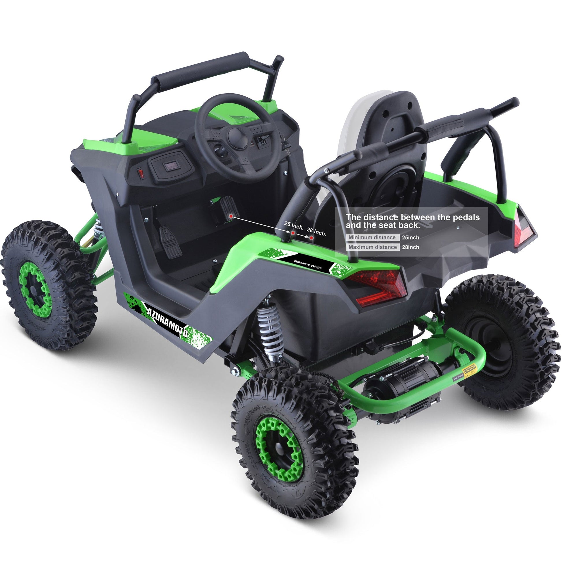 MotoTec Raider Kids UTV 48v 1200w Full Suspension Blue - Image 7