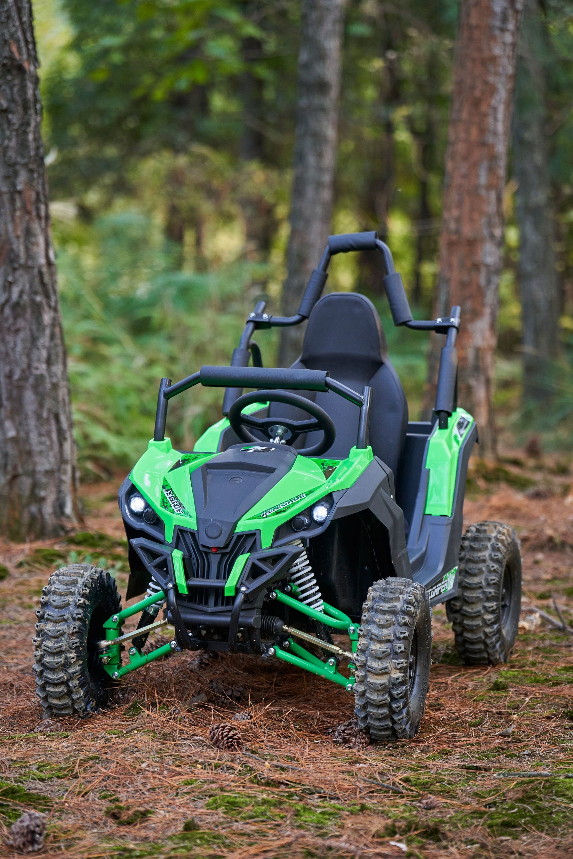 MotoTec Raider Kids UTV 48v 1200w Full Suspension Green - Image 10