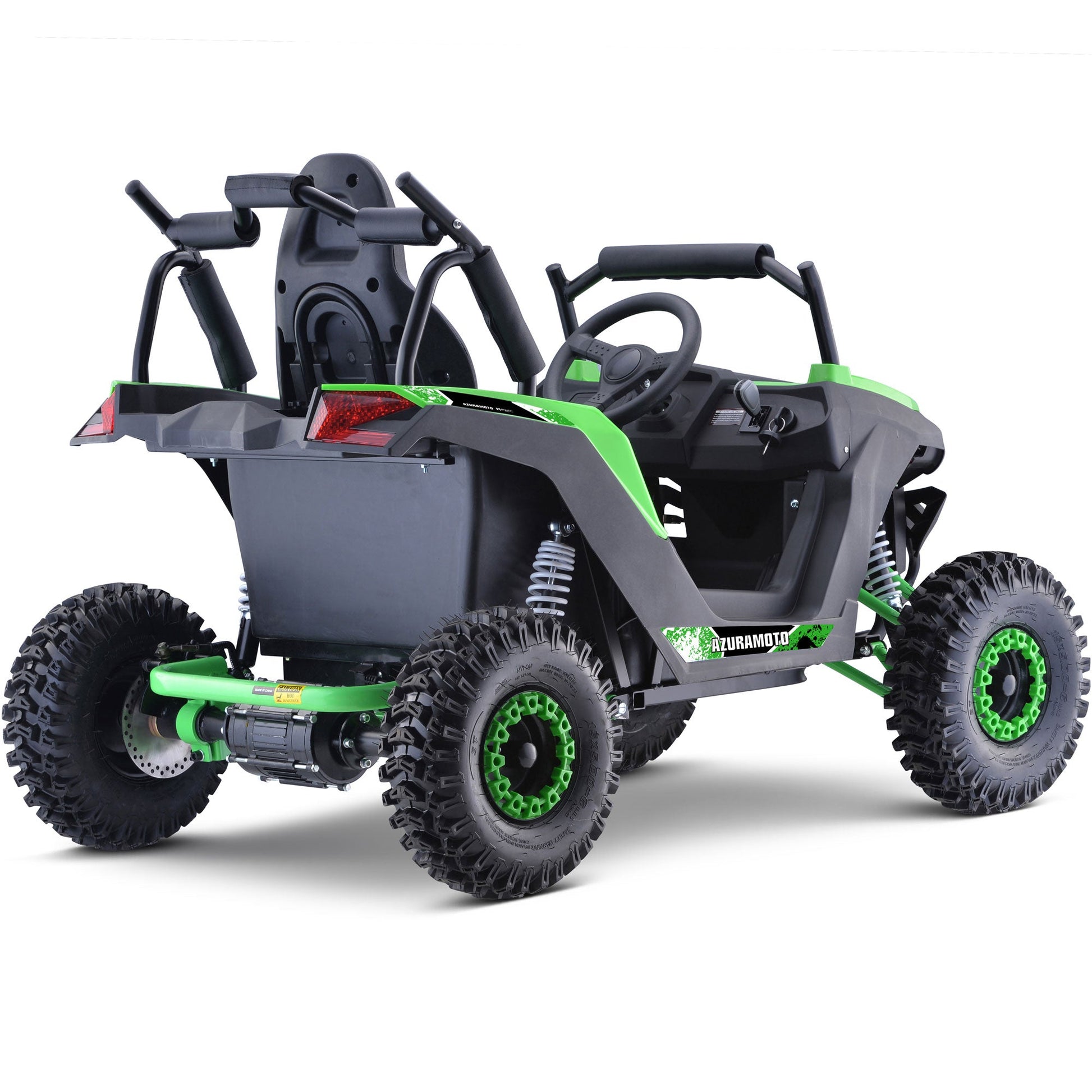 MotoTec Raider Kids UTV 48v 1200w Full Suspension Green - Image 4