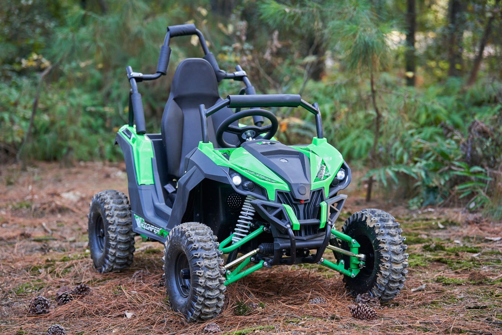 MotoTec Raider Kids UTV 48v 1200w Full Suspension Green - Image 15