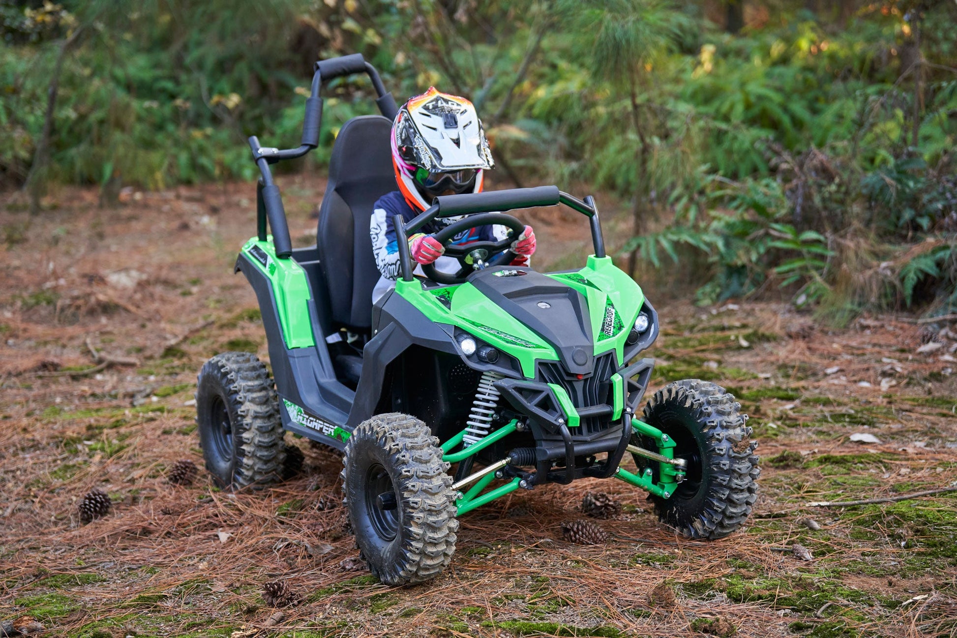 MotoTec Raider Kids UTV 48v 1200w Full Suspension Red - Image 12