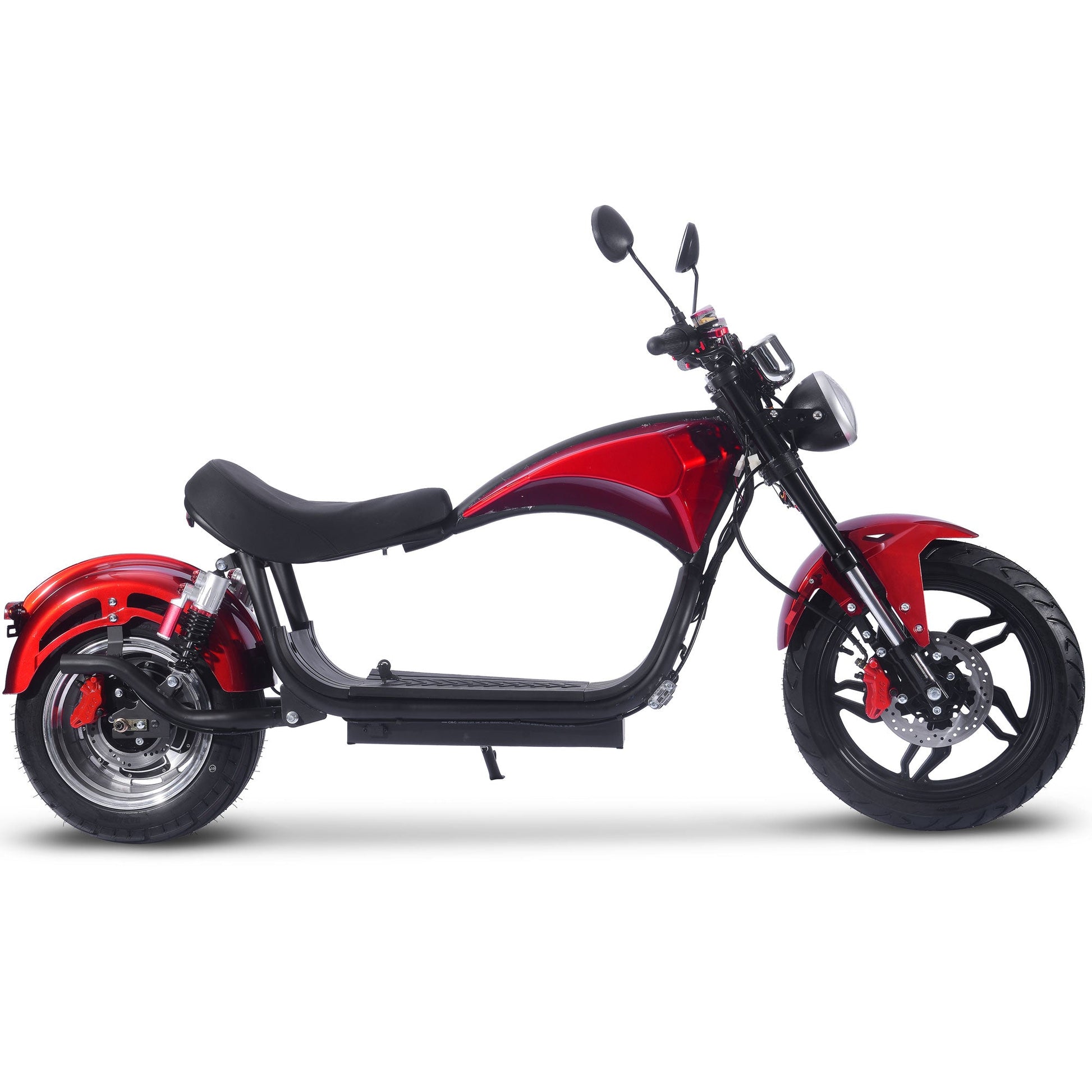 MotoTec Raven 60v 30ah 2500w Lithium Electric Scooter Red - Image 3