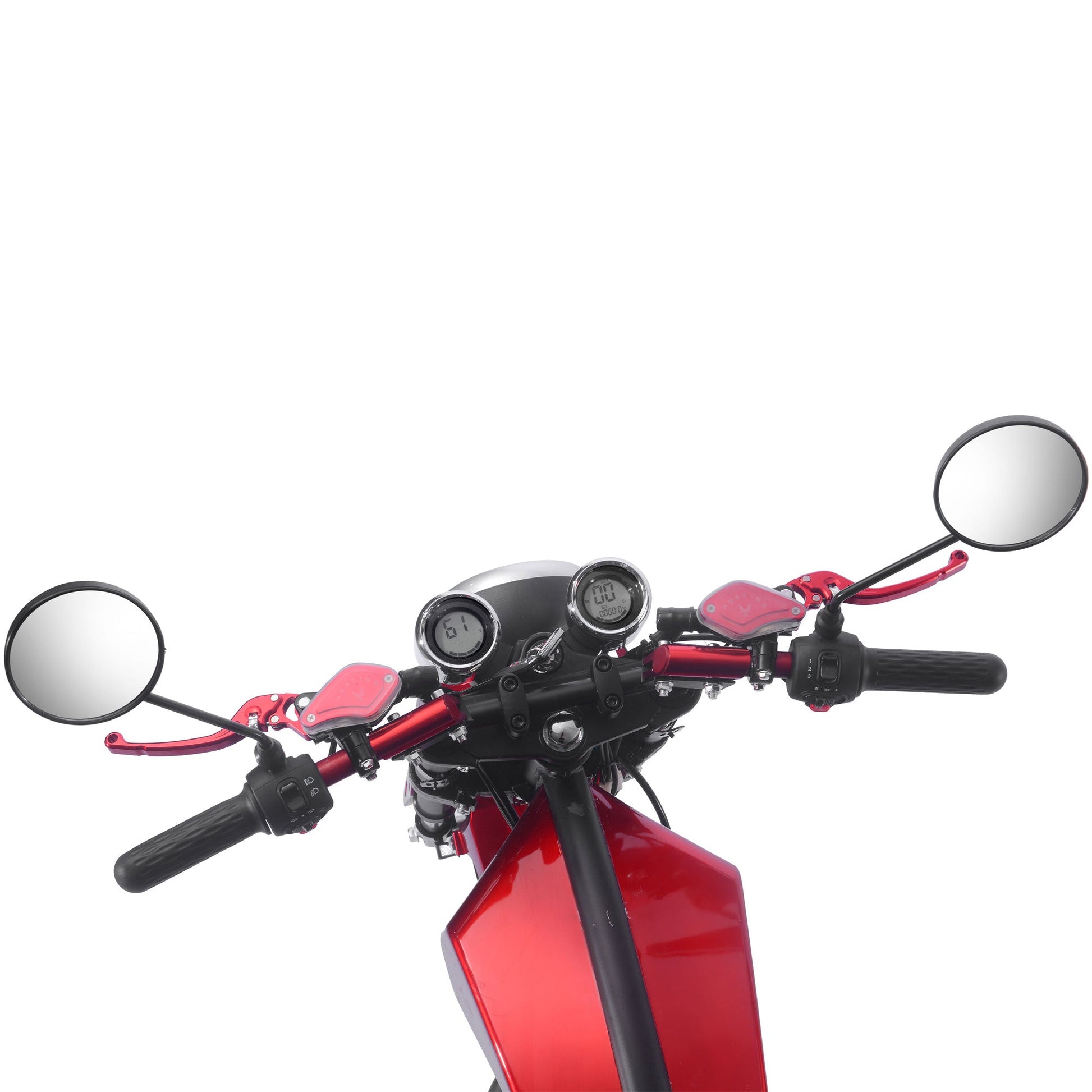 MotoTec Raven 60v 30ah 2500w Lithium Electric Scooter Red - Image 7