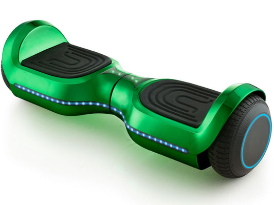 MotoTec 6.5in Green Hoverboard with Bluetooth & LED Lights