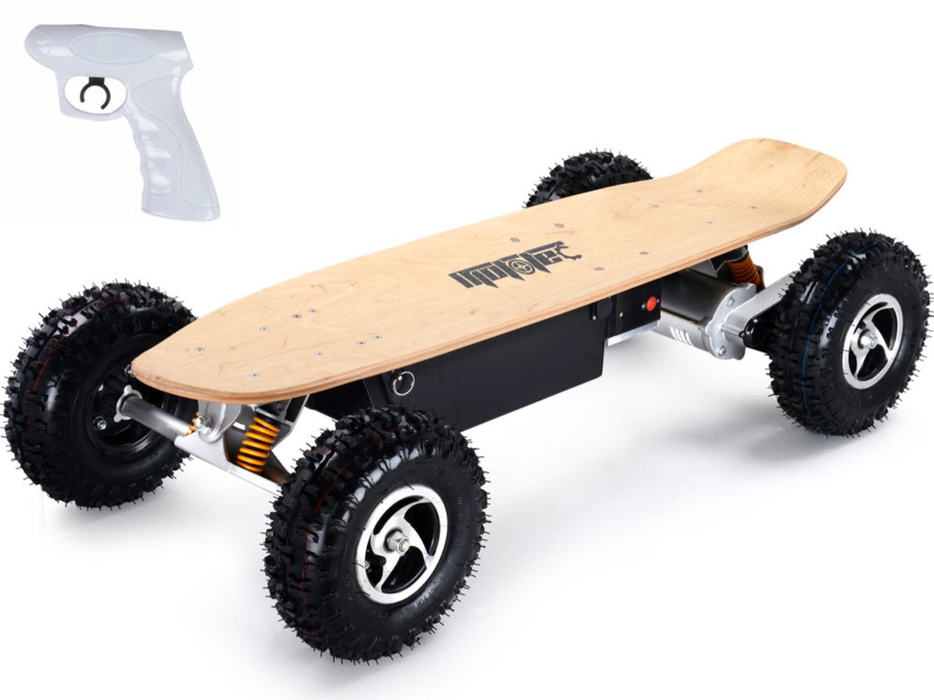 MotoTec Roadster 48V 500W Electric Skateboard Grey - Image 1
