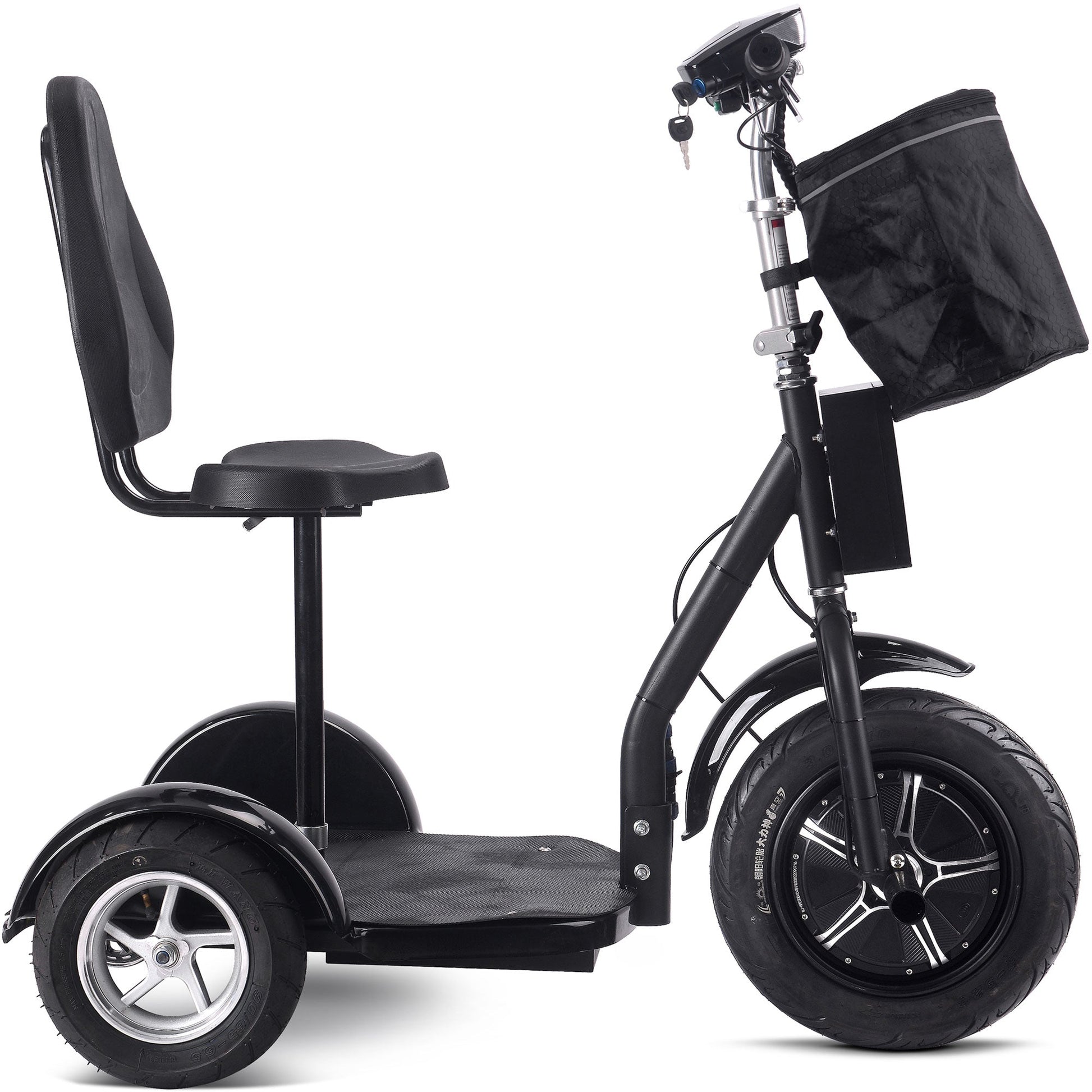 MotoTec Electric Trike 48v 1000w Lithium Black - Image 5