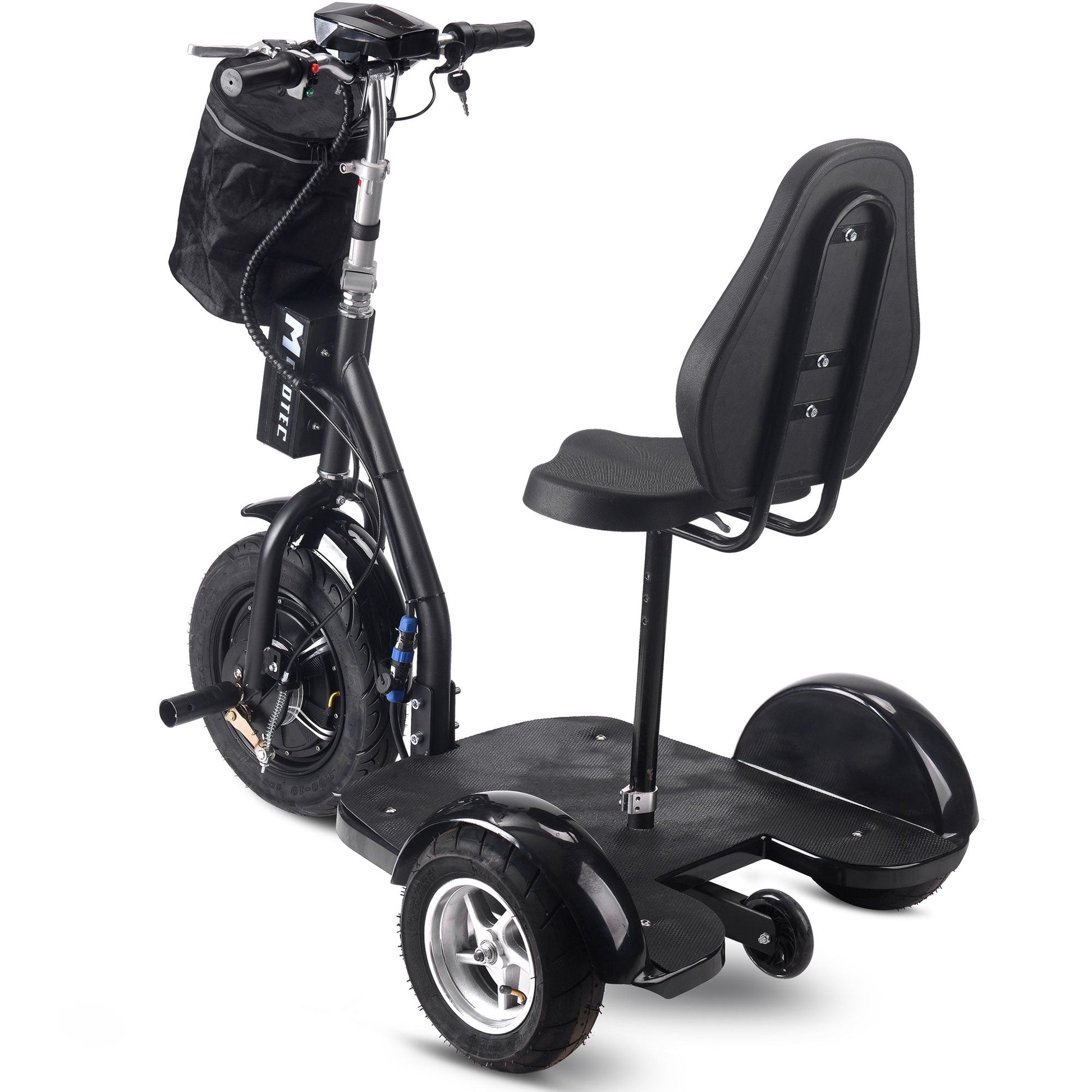 MotoTec Electric Trike 48v 1000w Lithium Black - Image 4