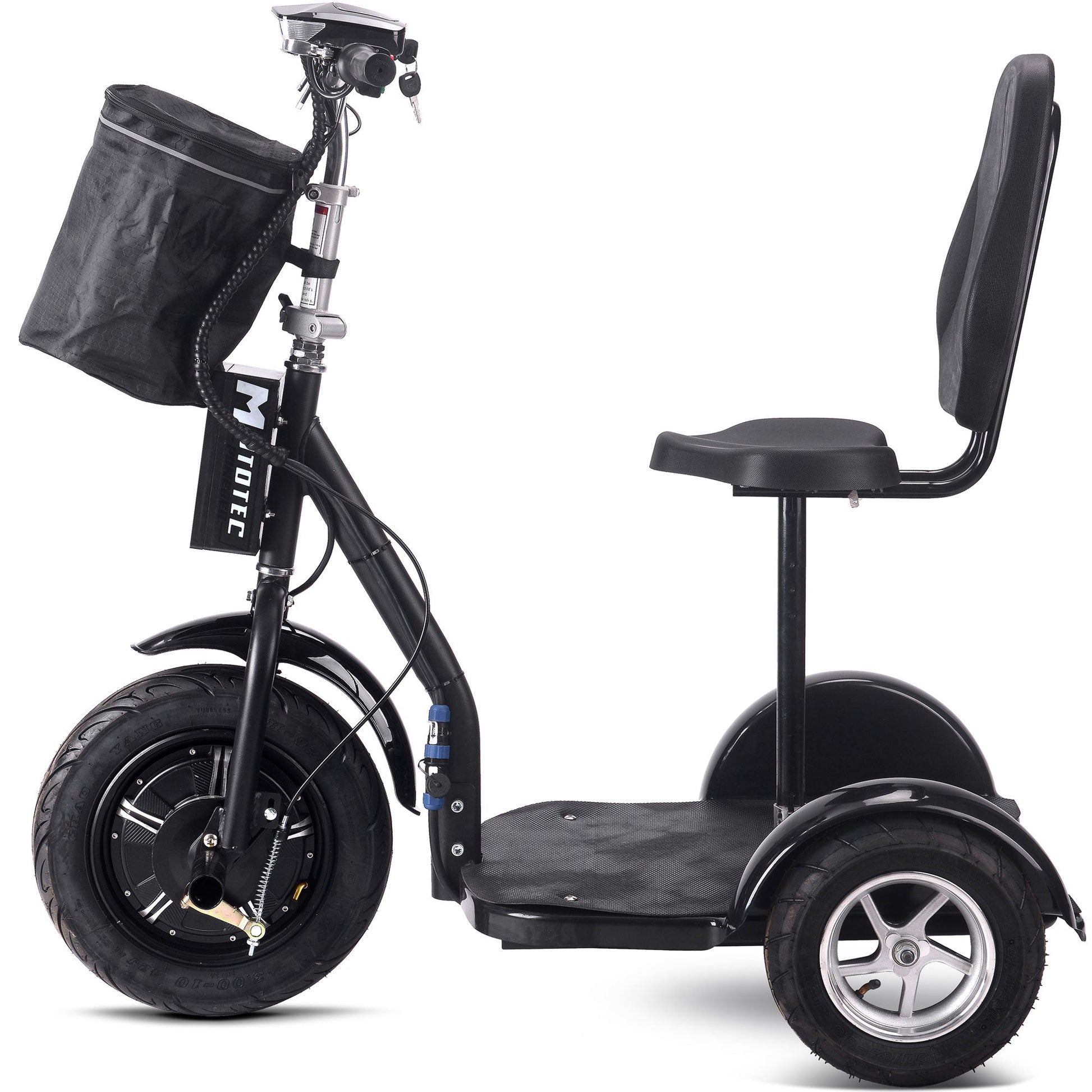 MotoTec Electric Trike 48v 1000w Lithium Black - Image 6