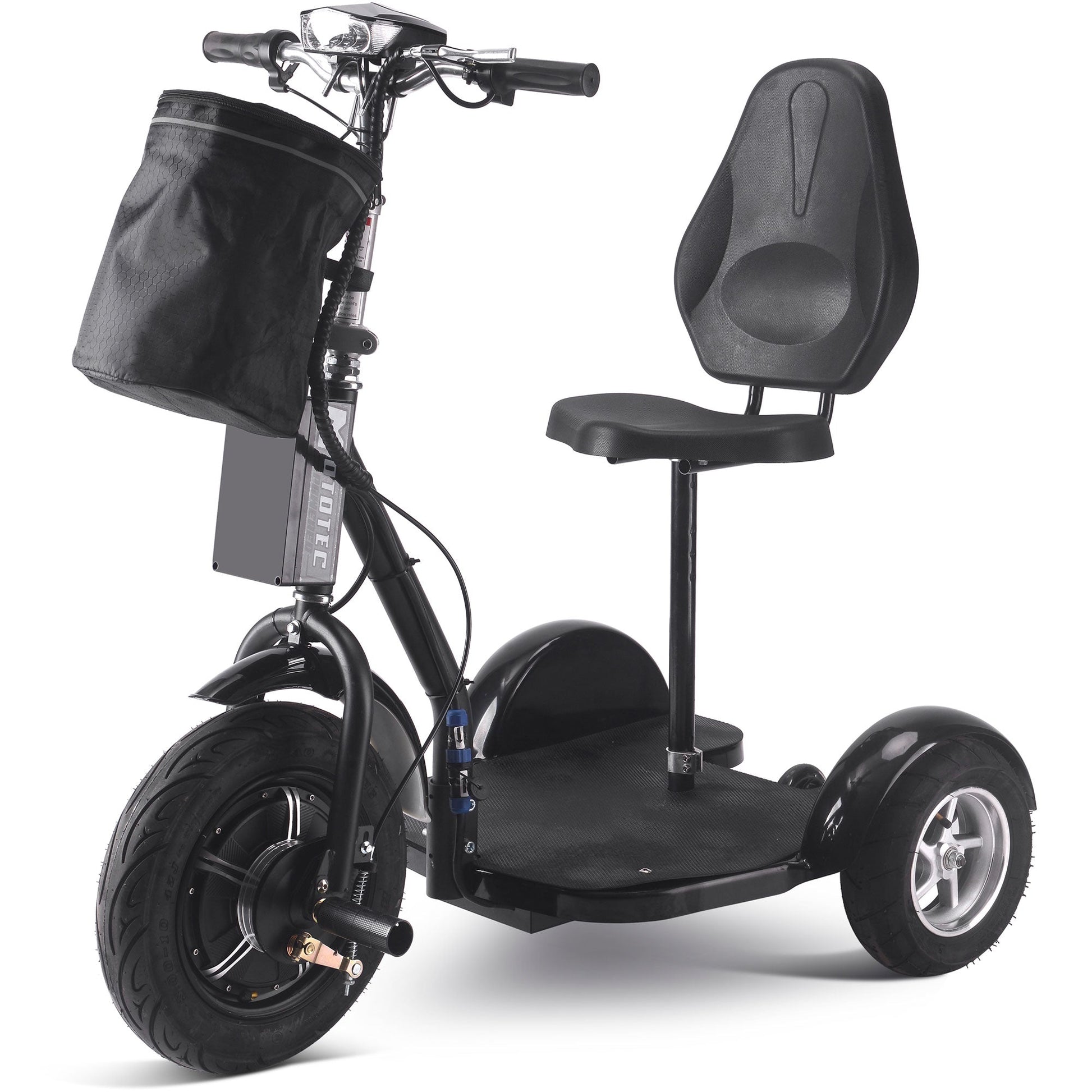 MotoTec Electric Trike 48v 1000w Lithium Black - Image 3