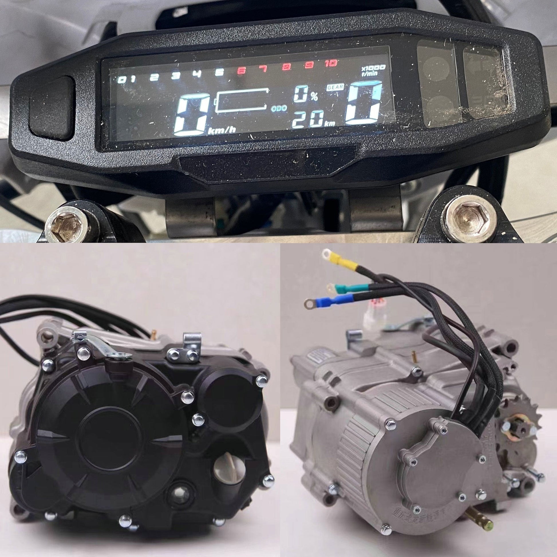 MotoTec Venom 72v 12000w 50ah Electric Dirt Bike White - Image 10