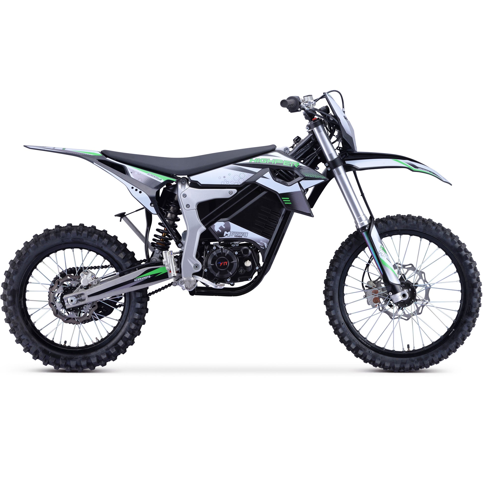 MotoTec Venom 72V 12000W Electric Dirt Bike White - Image 1