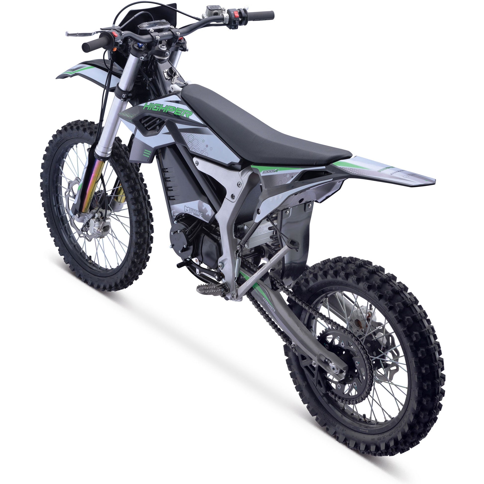 MotoTec Venom 72v 12000w 50ah Electric Dirt Bike White - Image 6