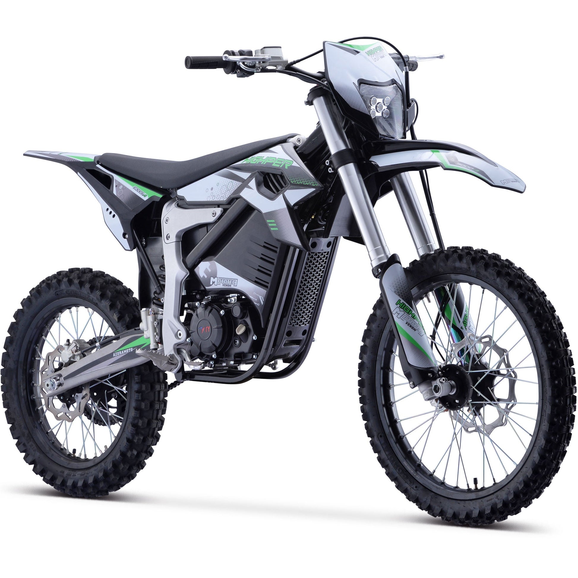 MotoTec Venom 72v 12000w 50ah Electric Dirt Bike White - Image 2