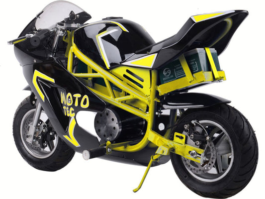 MotoTec Electric Pocket Bike GT 36v 500w Yellow