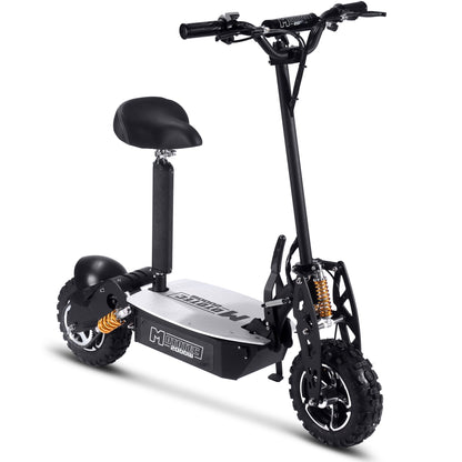 MotoTec 2000W 48V Electric Scooter Black Foldable Ride