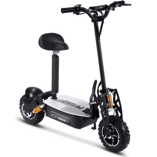 MotoTec 2000W 48V Electric Scooter Black Foldable Ride