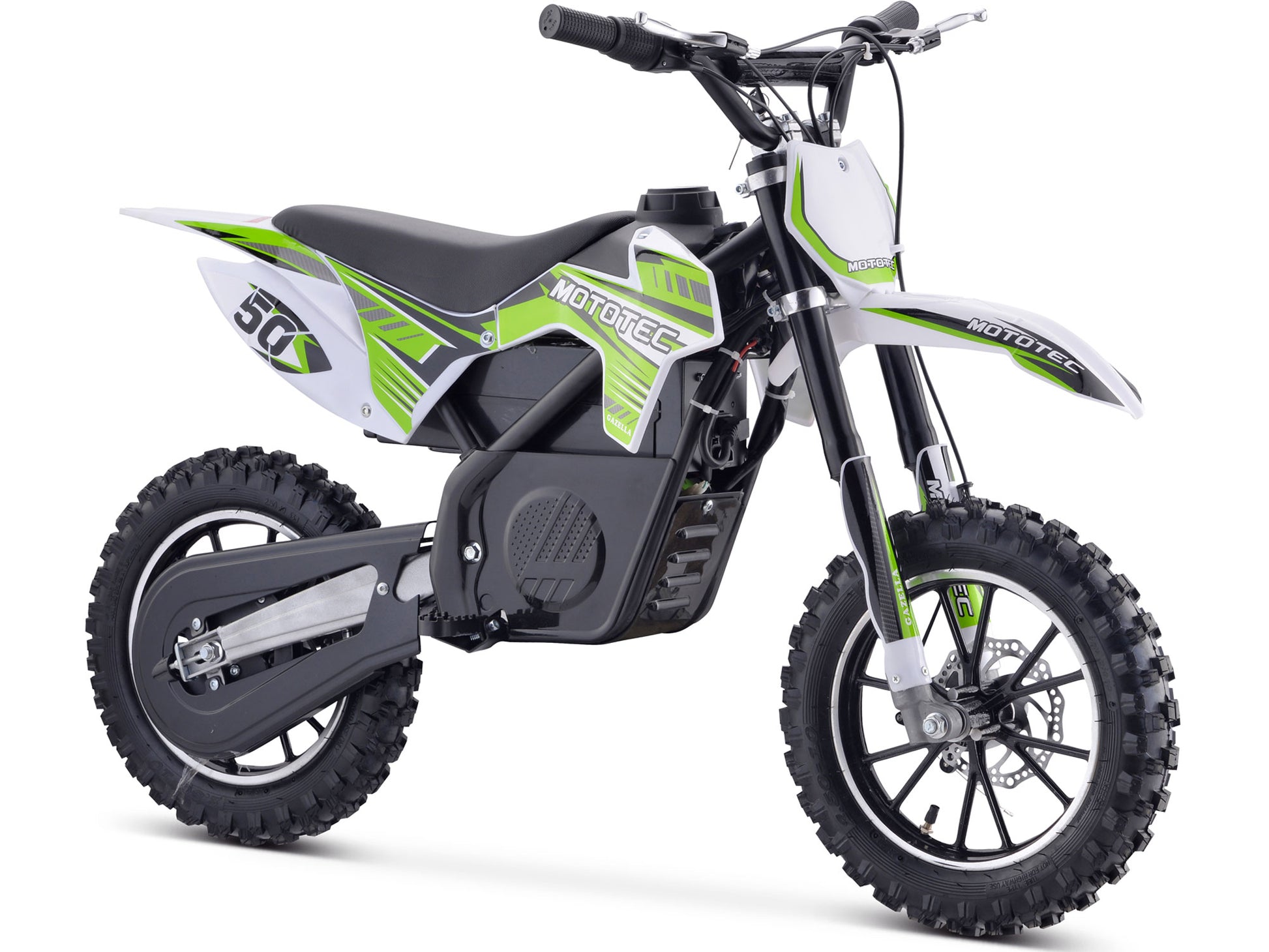MotoTec 24V 500W Gazella Kids Dirt Bike Green - Image 1