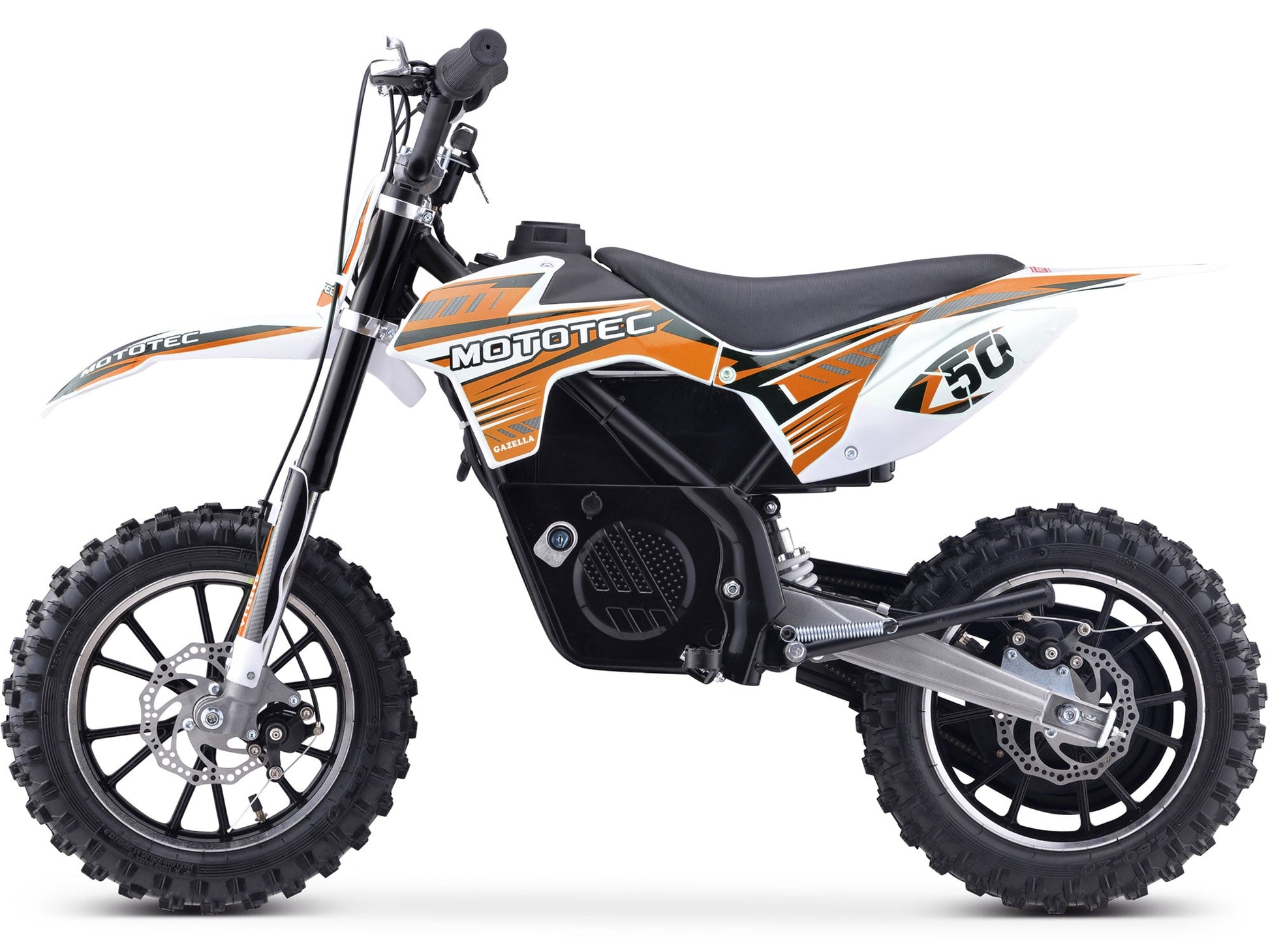 MotoTec 24v 500w Gazella Electric Dirt Bike Orange - Image 2