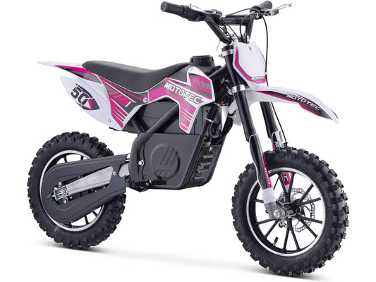 Purple MotoTec 24V 500W Electric Dirt Bike for Kids