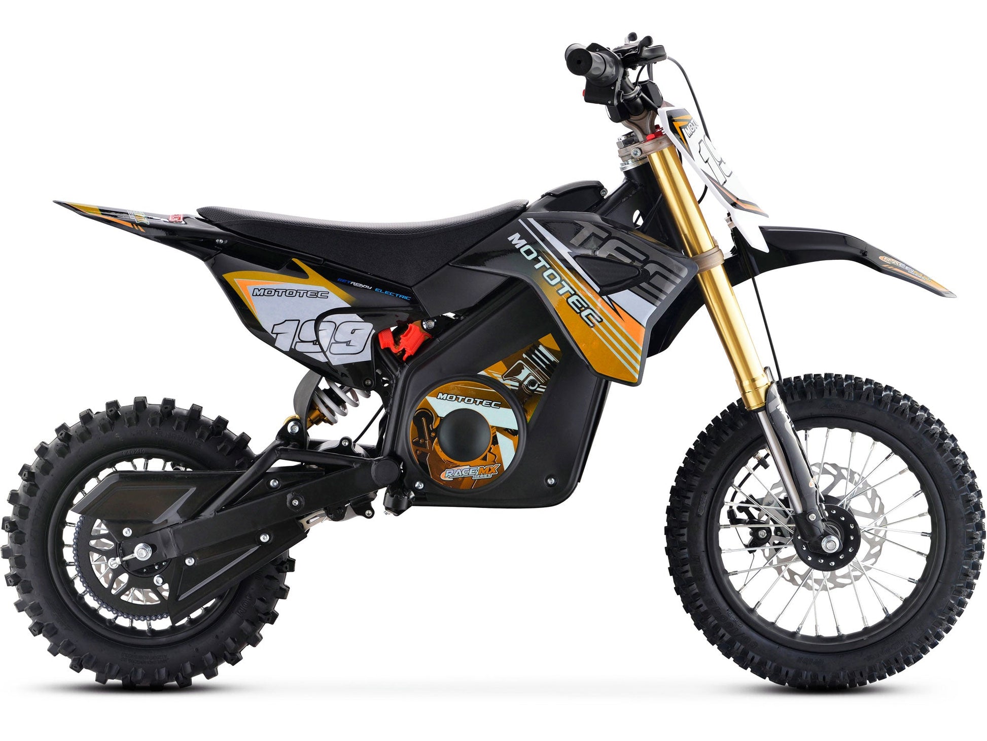 MotoTec 36v Pro Electric Dirt Bike 1000w Lithium Orange - Image 7