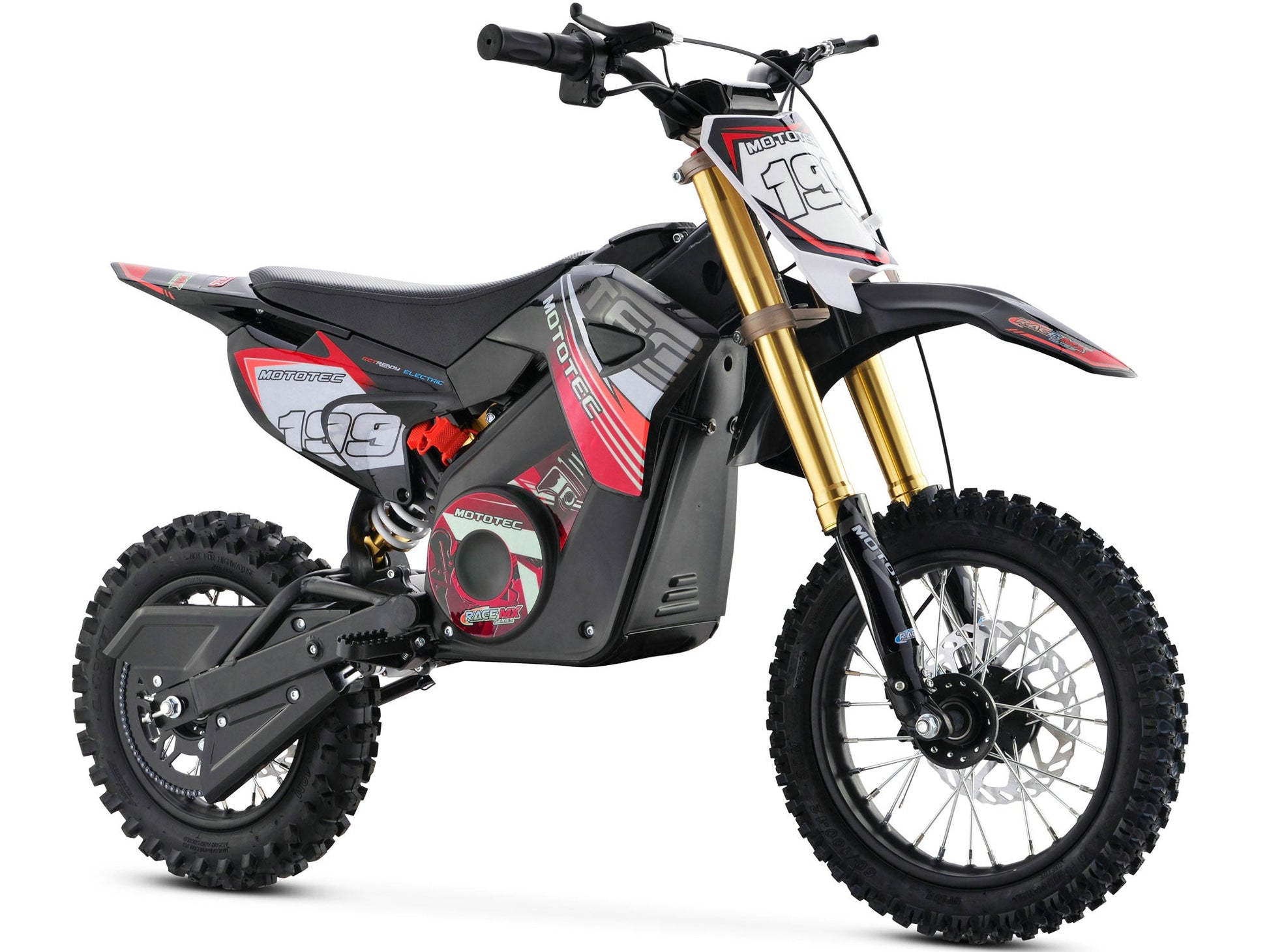 MotoTec 36v Pro Electric Dirt Bike 1000w Lithium Red - Image 6