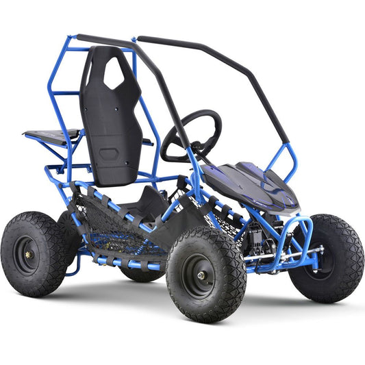 MotoTec Maverick Go Kart 36V 1000W Blue Electric Ride