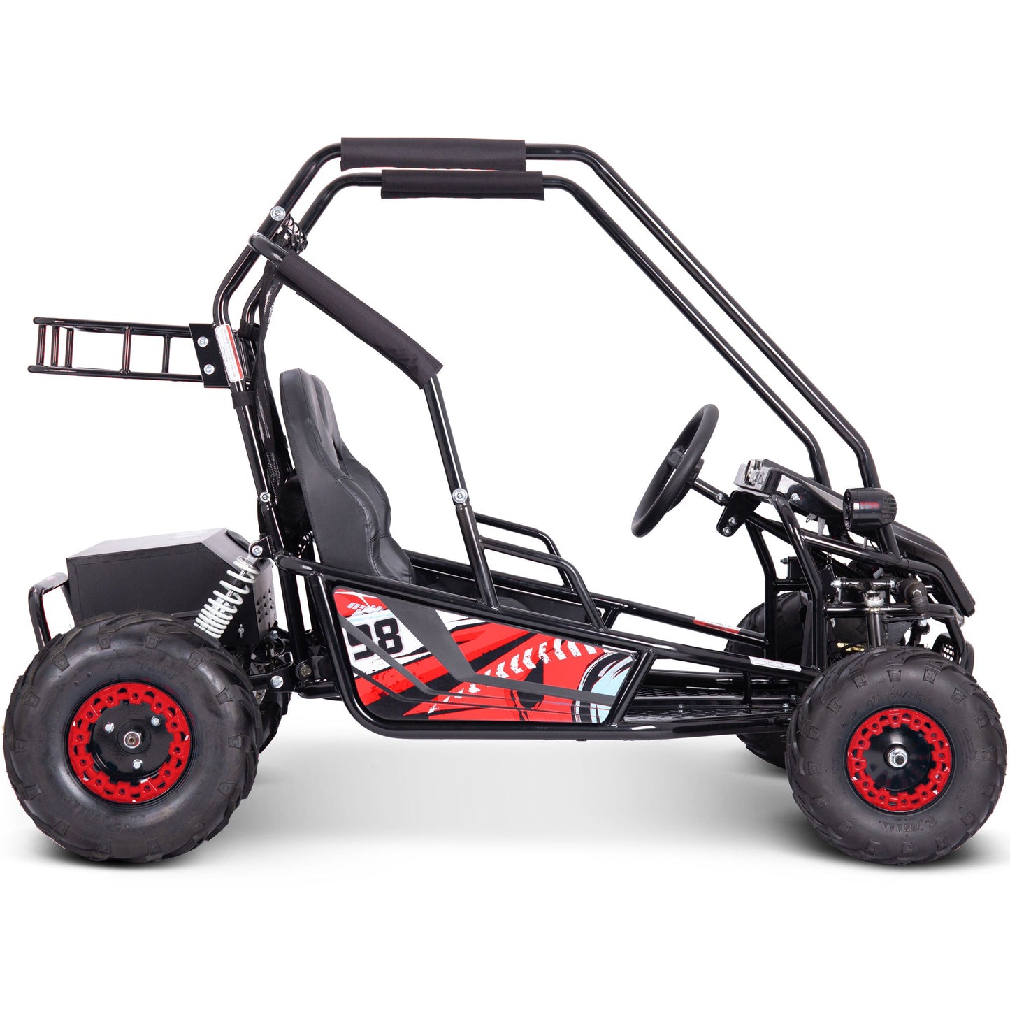 MotoTec Mud Monster XL 72v 2000w Electric Go Kart Full Suspension Red