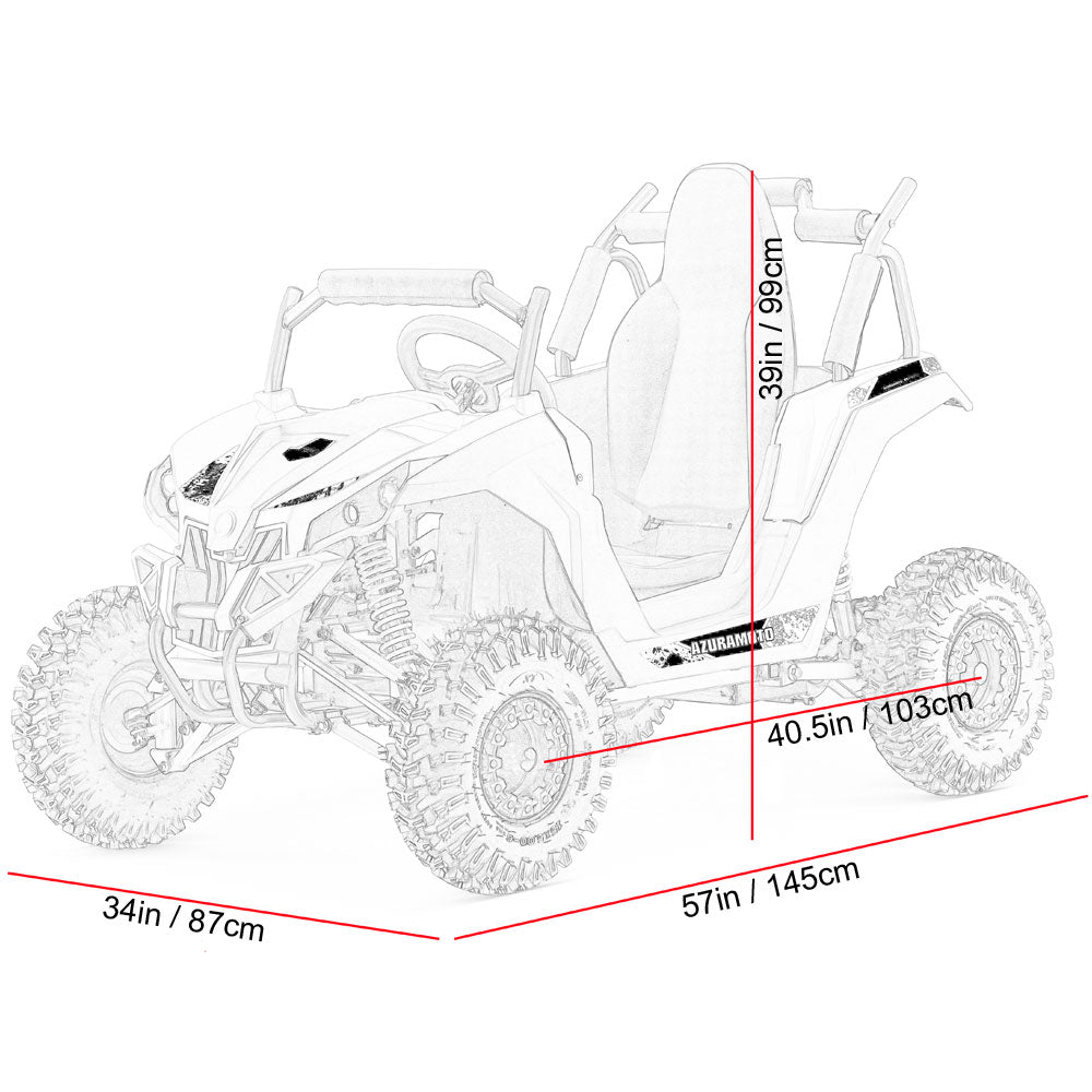 MotoTec Raider Kids UTV 48v 1200w Full Suspension Green - Image 16