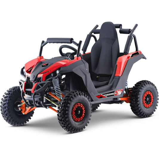 MotoTec Raider Kids UTV 48V 1200W Red Full Suspension