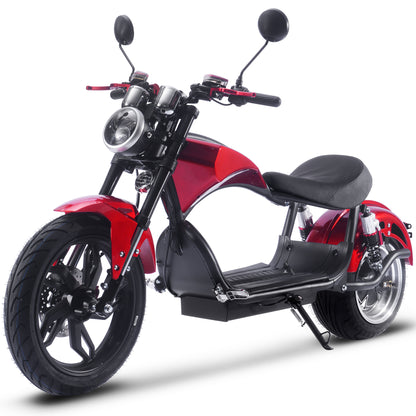 Red MotoTec Raven 60V 2500W Electric Scooter with Lithium Battery