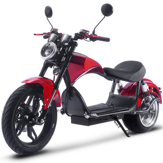 Red MotoTec Raven 60V 2500W Electric Scooter with Lithium Battery