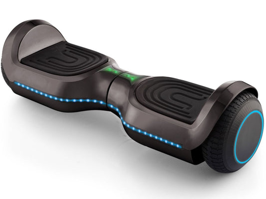 MotoTec 6.5in Hoverboard Black with Bluetooth and LED Lights