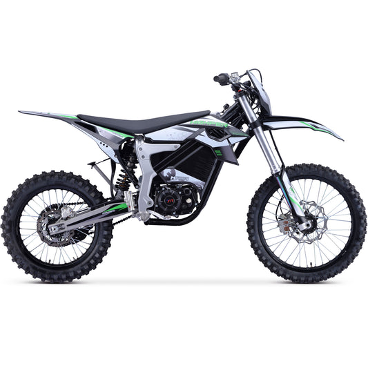 MotoTec Venom 72V 12000W Electric Dirt Bike White